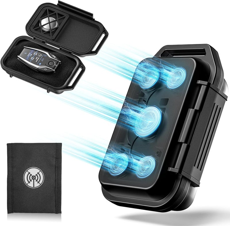 PakWizz Upgraded Magnetic Key Box, Magnetic Key Holder Under Car, Hide a Key Magnetic Car, Waterproof & Dustproof Magnetic Key Hider Outdoor, Magnet Storage Box - Image 1